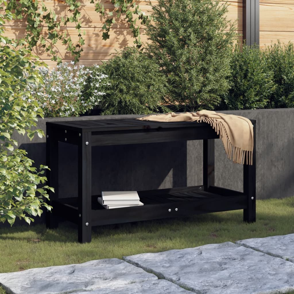 VidaXL Patio Bench Black 32.5